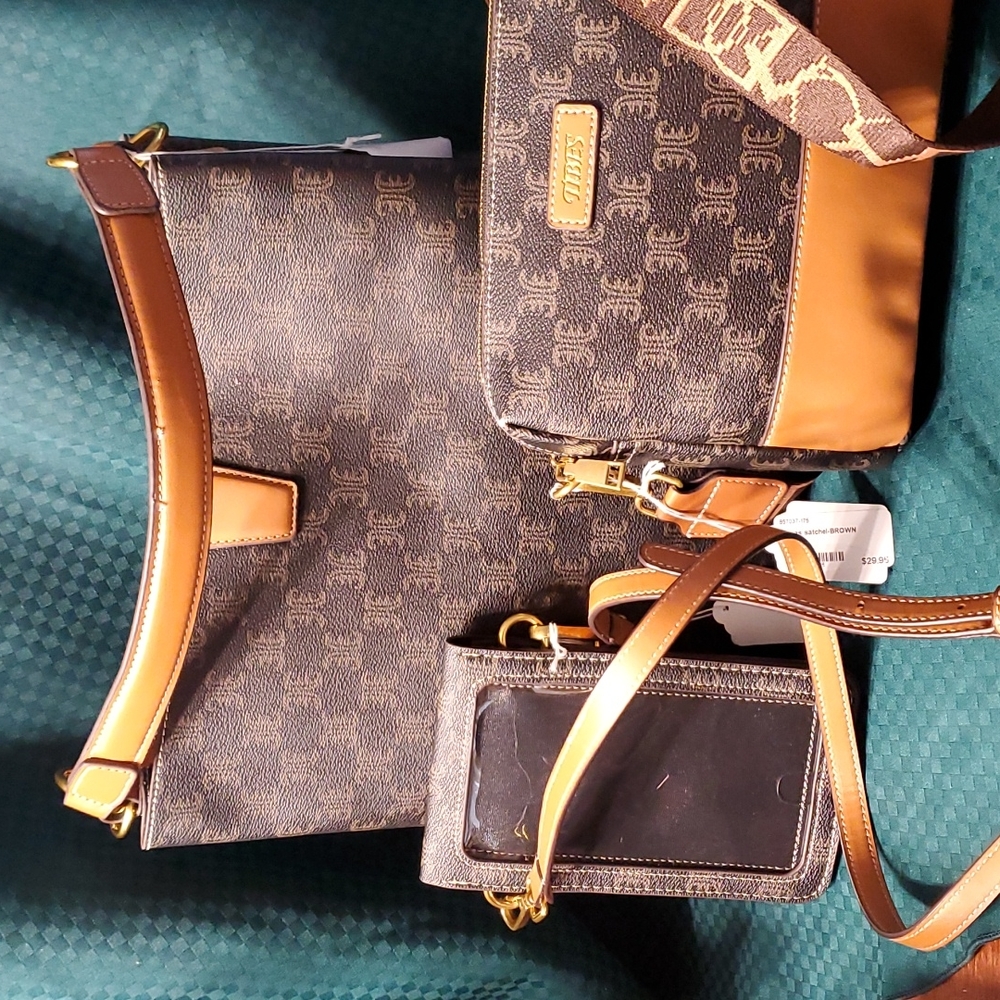 3 piece set Cute satchel, crossbody and phone crossbody